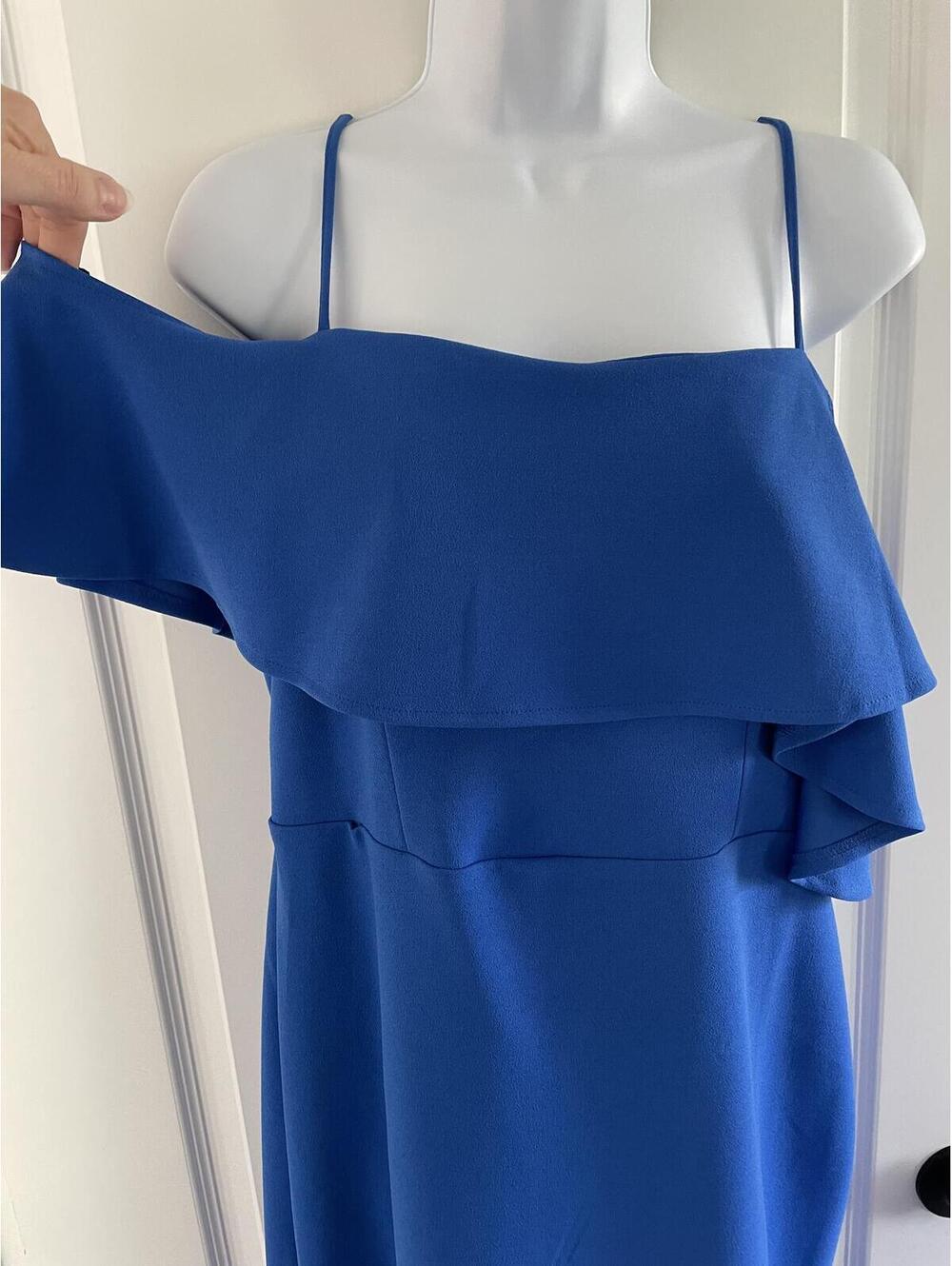 Blue Spaghetti Strap Ruffle Dress - Picture 2 of 9